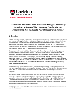 The Carleton University Alcohol Awareness Strategy: A Community
