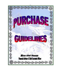 Purchase Guidelines