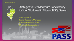 DAT315: Strategies to Get Maximum Concurrency for Your Workload
