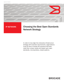 Choosing the Best Open Standards Network Strategy