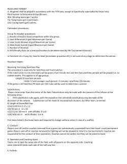 RULES AND FORMAT A. All games shall be played in accordance