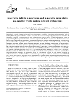 Integrative deficits in depression and in negative mood states as a