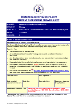 PART 2: Learning outcomes and assessment criteria for this unit