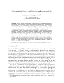 Computational Aspects of Correlation Power Analysis