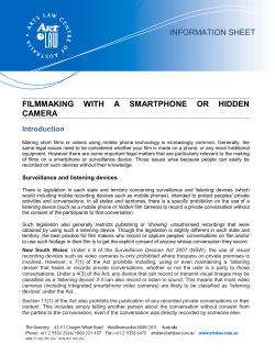 information sheet filmmaking with a smartphone or hidden camera
