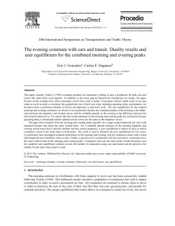 Duality Results and User Equilibrium for the Combined Morning