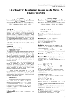 I-Continuity in Topological Spaces due to Martin: A Counter