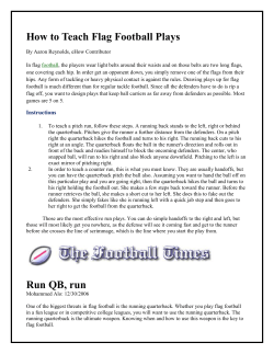 How to Teach Flag Football Plays Run QB, run