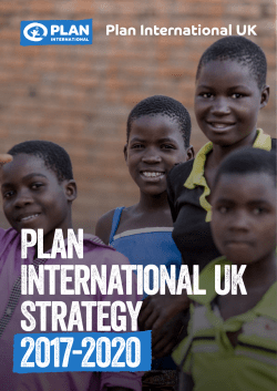 Plan International UK Strategy 2017