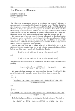The Prisoner`s Dilemma