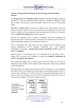 2013 website non-recurring result