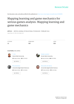 Mapping learning and game mechanics