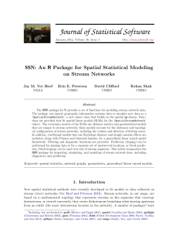 SSN: An R Package for Spatial Statistical Modeling on Stream