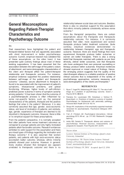 General Misconceptions Regarding Patient