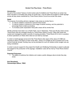 Smoke Free Play Areas - Three Rivers District Council