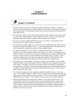 Chapter 8 LABOR MARKETS - Amazon Simple Storage Service (S3)