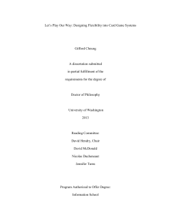 Flexible Games - University of Washington Researchworks