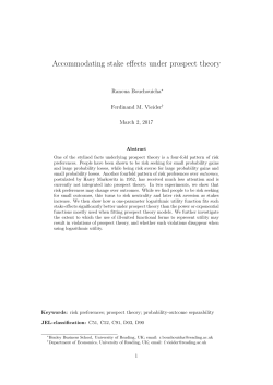 Accommodating stake effects under prospect theory
