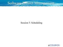 Software Project Management Scheduling