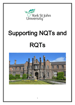 Supporting NQTs and RQTs Handbook