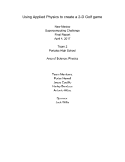 Using Applied Physics to create a 2-D Golf game