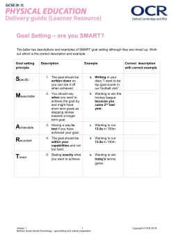 Goal Setting – are you SMART?