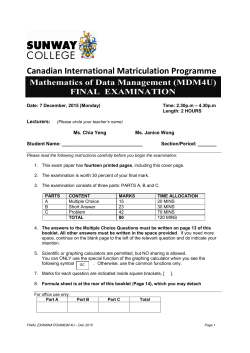 Canadian International Matriculation Programme