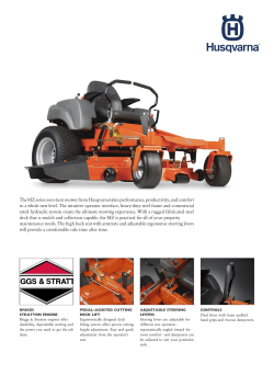 The MZ series zero-turn mower from Husqvarna takes performance