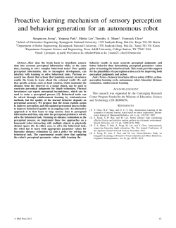 Proactive learning mechanism of sensory perception and behavior