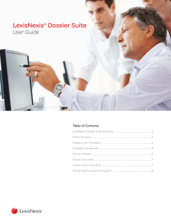 LexisNexis® Dossier Suite