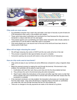 Read Our Chip Card FAQ for more information