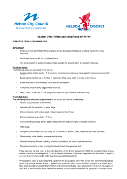 saxton oval terms and conditions of entry