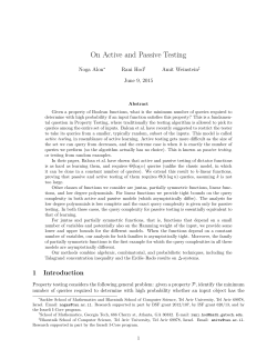 On Active and Passive Testing