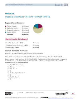 Grade 1 Mathematics Module 2, Topic B, Lesson 18