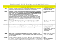 Elem School Based Objective 2014-15.PD.Needs