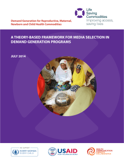 a theory-based framework for media selection in demand generation