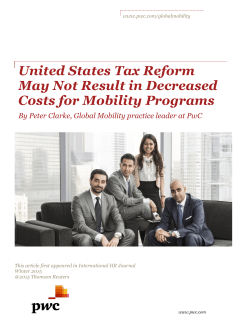 United States Tax Reform May Not Result in Decreased Costs