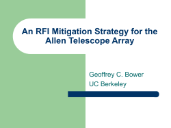 An RFI Mitigation Strategy for the Allen Telescope Array