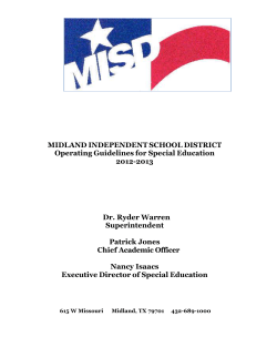 Special Education - Midland Independent School District