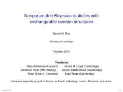 Nonparametric Bayesian statistics with exchangeable