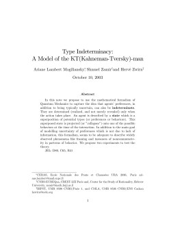 A Model of the KT(Kahneman-Tversky)