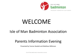 Isle of Man Badminton Junior Committee members