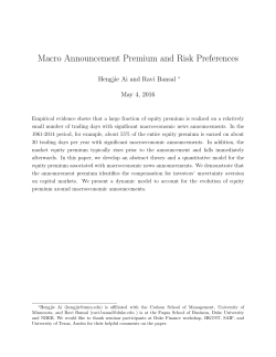Macro Announcement Premium and Risk Preferences