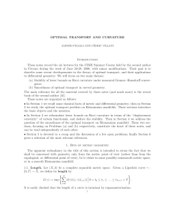 OPTIMAL TRANSPORT AND CURVATURE
