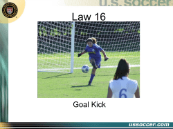 Law 16 - Central Maryland Soccer Referees