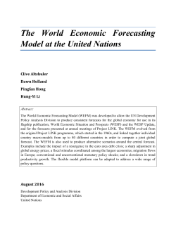 The World Economic Forecasting Model at the United Nations