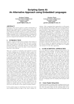 Scripting Game AI: An Alternative Approach