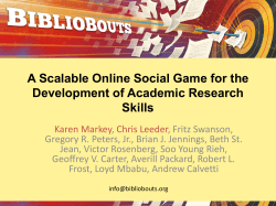 A Scalable Online Social Game for the Development of Academic