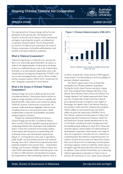 Growing Chinese Trilateral Aid Cooperation