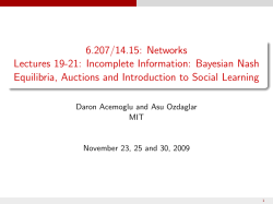 Bayesian Nash Equilibria, Auctions and